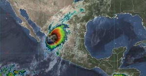 Imagen que muestra el paso de "Pamela" por Sinaloa.