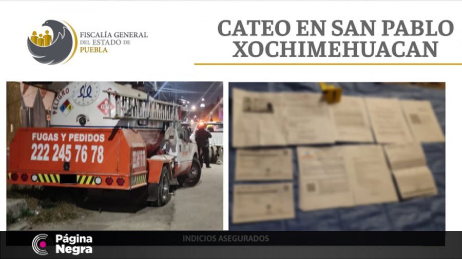 Los indicios decomisados por personal de la Fiscalía de Puebla.