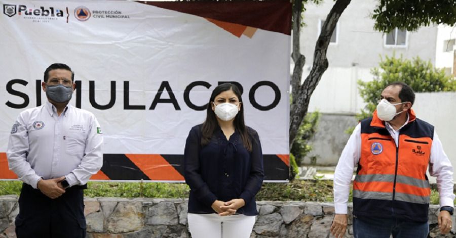 Ayuntamiento de Puebla se suma al Simulacro Nacional 2021 en La Margarita
