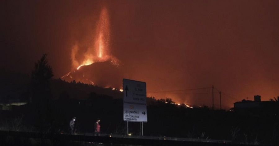 Imagen de la erupci&oacute;n del volc&aacute;n Cumbre Vieja.