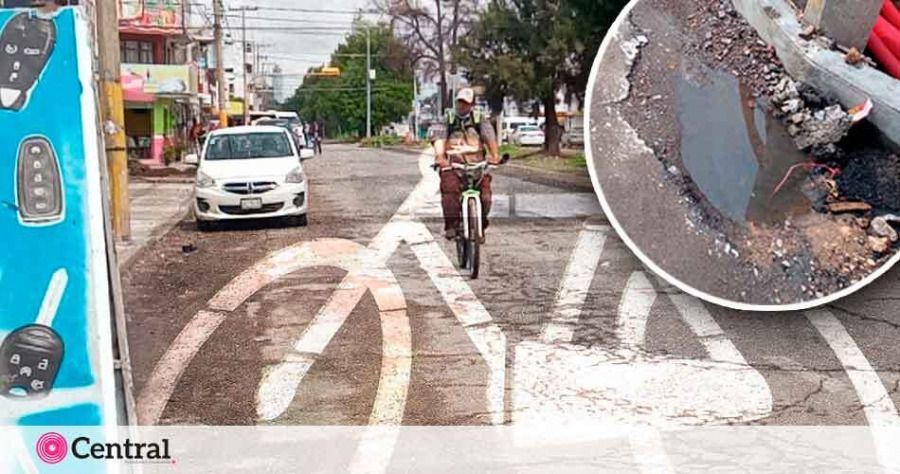  Nadie respeta la ciclov&iacute;a emergente de bulevar Circunvalaci&oacute;n.