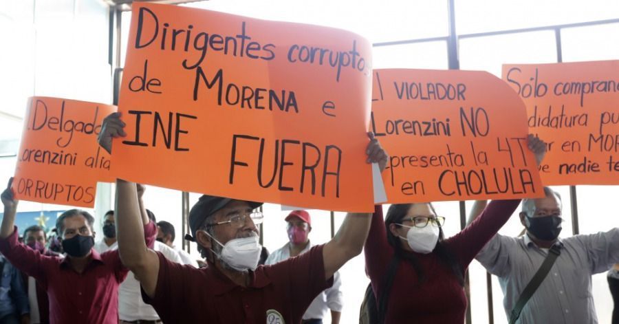 Claudia Rivera señaló que los militantes que intentaron boicotear la visita de Mario Delgado Carrillo a Puebla, han “traicionado” a Morena.