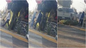 VIDEO: Se roban camioneta con todo y árboles de navidad en Naucalpan