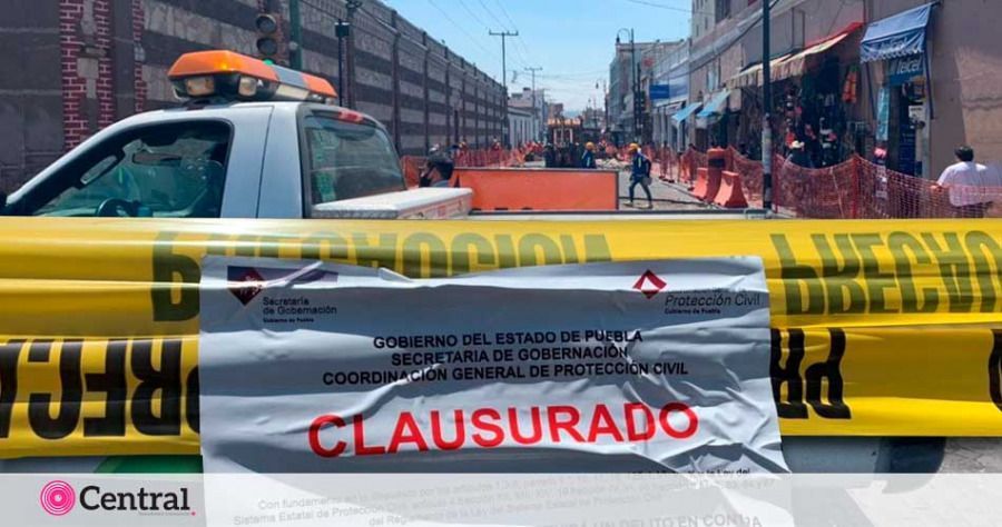 Clausura Secretaría de Medio Ambiente obras del Ayuntamiento de Puebla