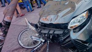 Arrolla con su camioneta a peregrinos en bici en Tlalpan (VIDEO FUERTE)