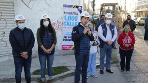 Eduardo Rivera Pérez arranca obras de construcción de pavimento en Mayorazgo