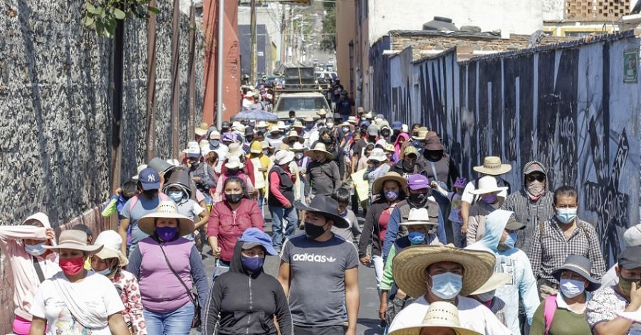 Habitantes de La Resurrecci&oacute;n se manifiestan para exigir conexi&oacute;n de pozos de agua que abastecen a la junta auxiliar