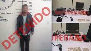 Cae ladrón de casa habitación en San Pedro Cholula