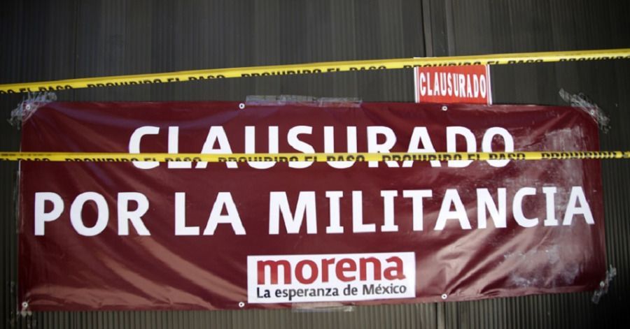 Cumple dos semanas tomada la sede de Morena en Puebla