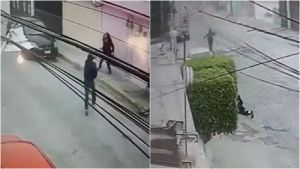 VIDEO FUERTE: Asaltante arrastra a mujer para robarle su bolsa en Edomex