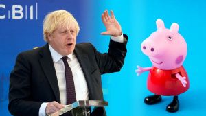 VIDEO: Boris Johnson pierde el hilo de su discurso… y habla de Peppa Pig