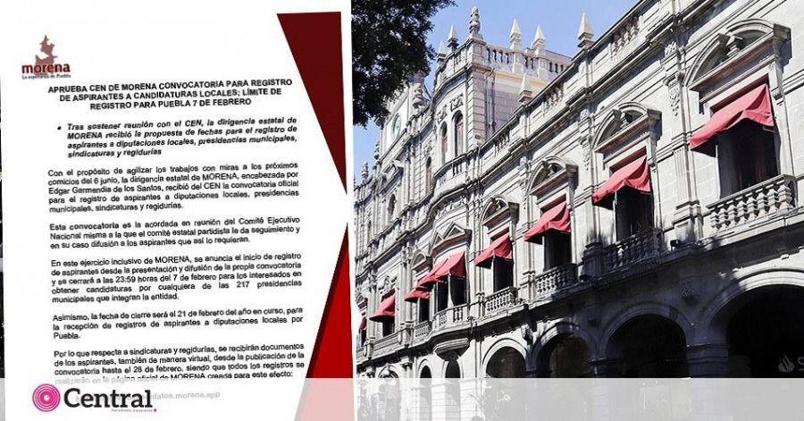 Es oficial: Morena aprueba la convocatoria a la alcald&iacute;a de Puebla y las diputaciones locales