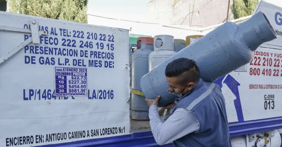 El precio del gas LP en el estado de Puebla.