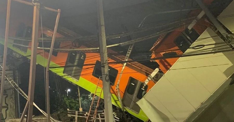 Colapsa estructura de la Línea 12 del Metro en la Ciudad de México