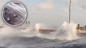 VIDEO: Así se ve el oleaje en el puerto de Veracruz a causa de un frente frío