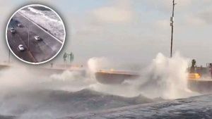 VIDEO: As&iacute; se ve el oleaje en el puerto de Veracruz a causa de un frente fr&iacute;o