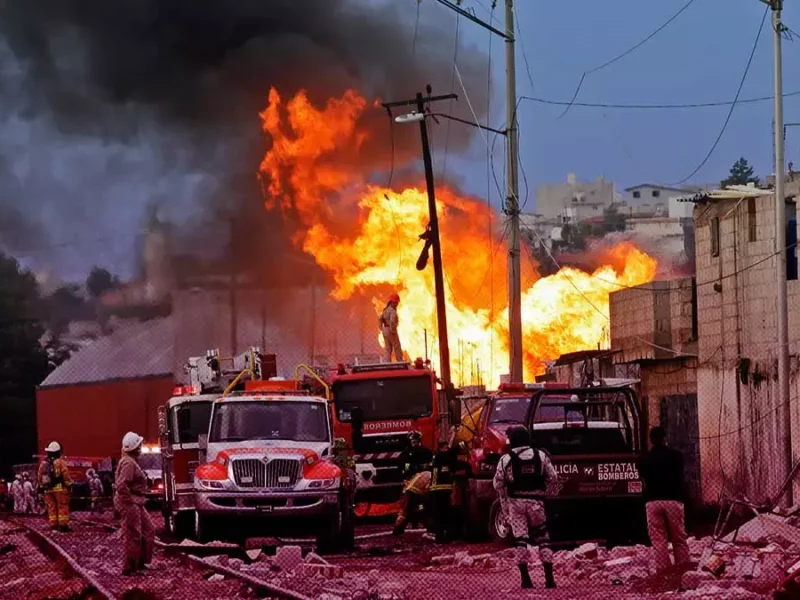 Explosión en San Pablo Xochimehuacan.