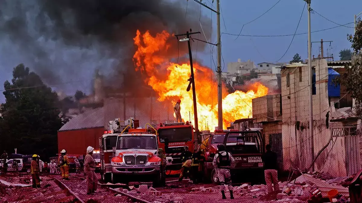 Explosión en San Pablo Xochimehuacan.