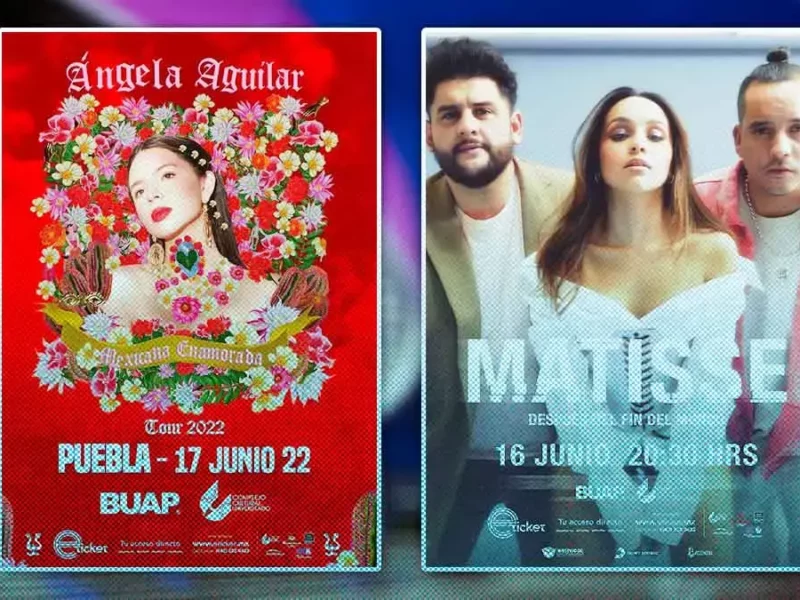 Matisse y Angela Aguilar visitarán Puebla.