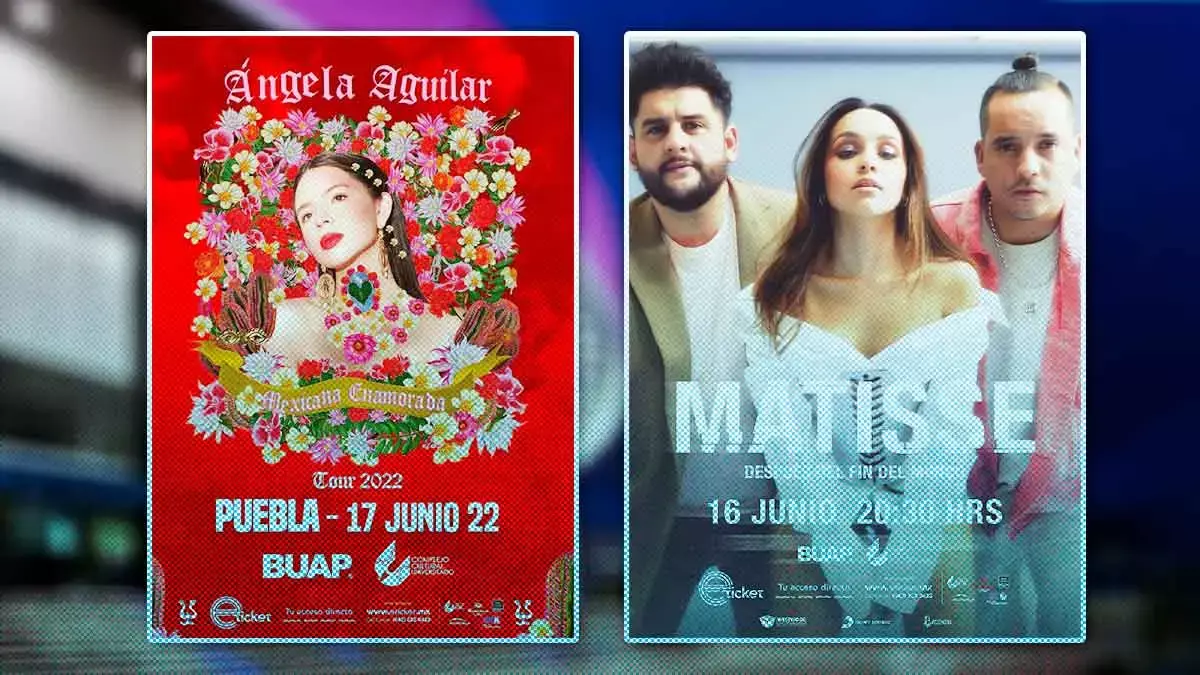 Matisse y Angela Aguilar visitarán Puebla.