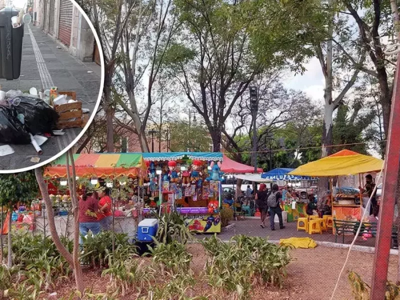 Dejan la calle llena de basura por fiesta patronal de San José