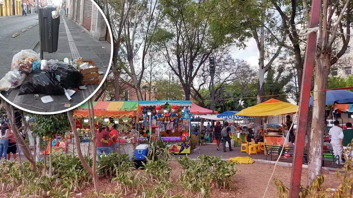 Dejan la calle llena de basura por fiesta patronal de San José