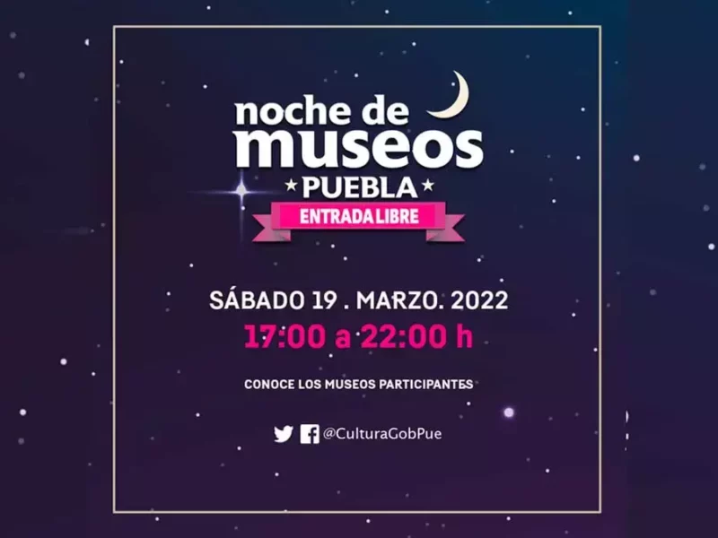 Este es el programa de la Noche Museos Puebla