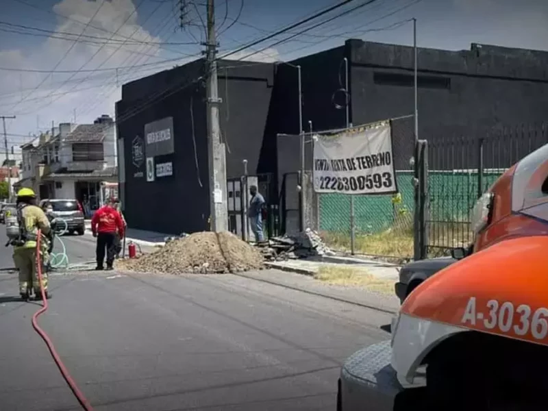 Ocurre fuga de gas en la colonia El Cerrito de Puebla.
