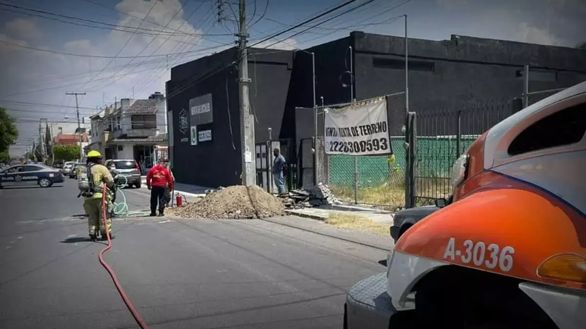 Ocurre fuga de gas en la colonia El Cerrito de Puebla.
