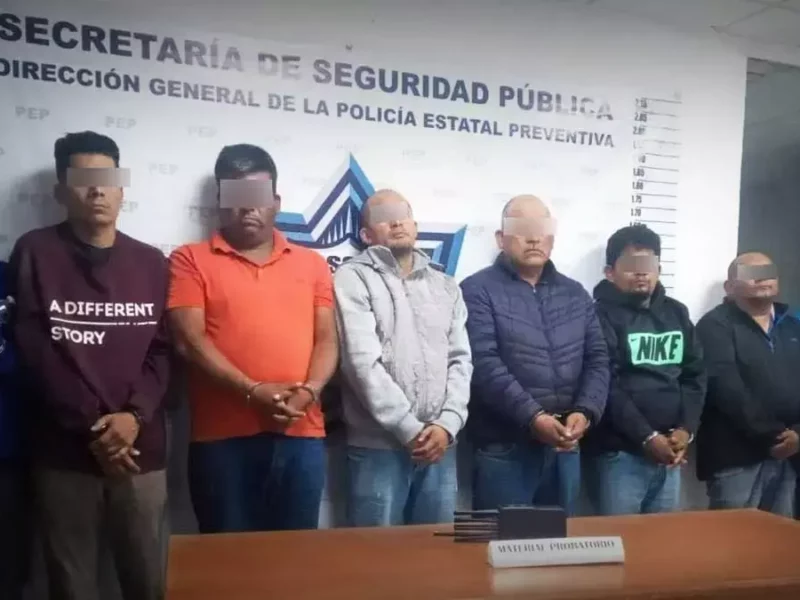 Policía Estatal detiene a asaltantes de carga en Puebla.