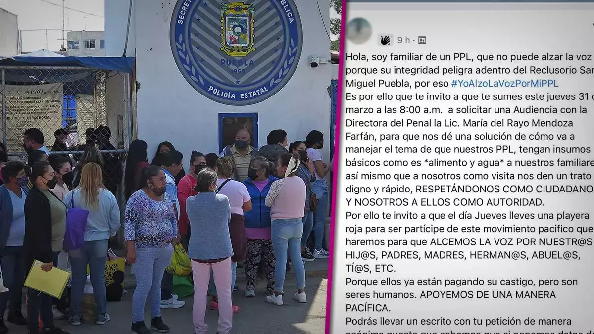 Familiares de internos convocan manifestación en el Penal de San Miguel.
