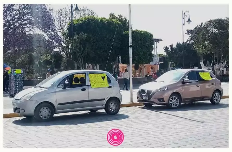 Acarreo de AMLO en Amozoc.
