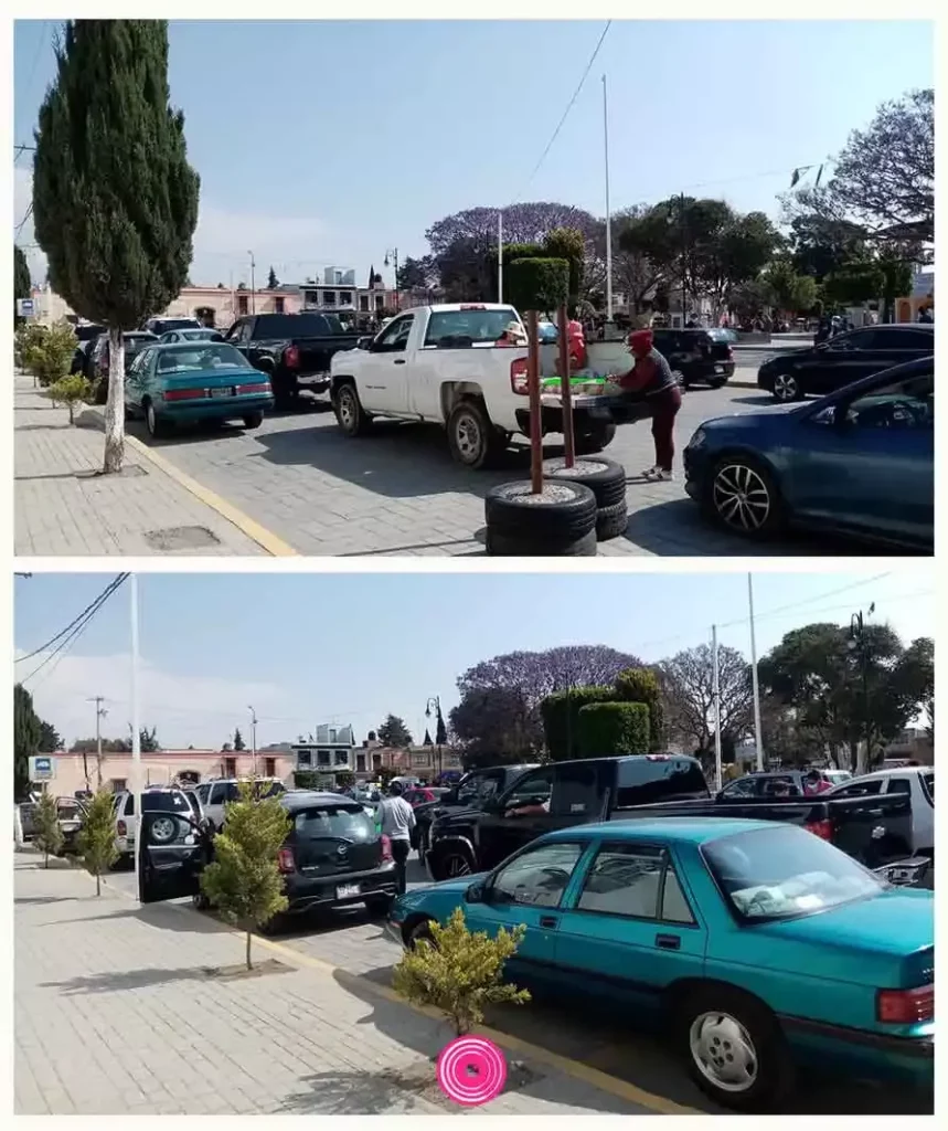Acarreo de AMLO en Amozoc.
