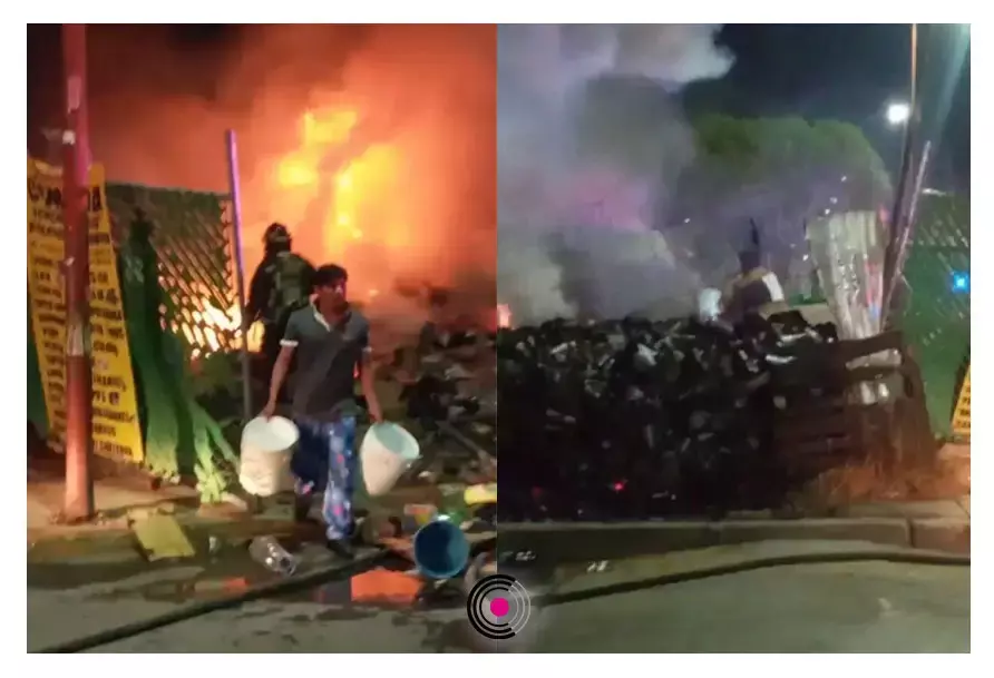 Incendio en San Pedro Cholula.
