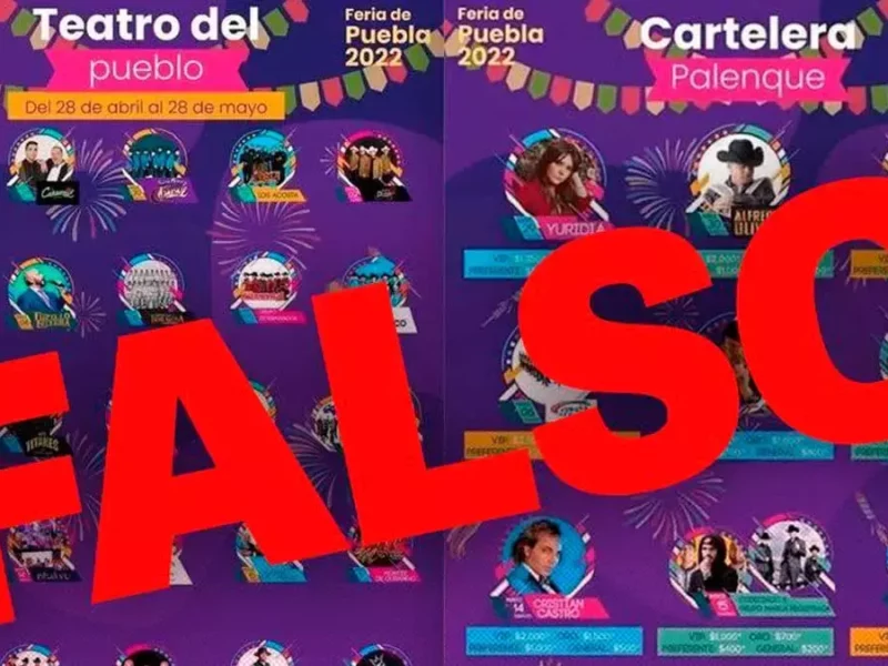 Cuidado con la publicidad falsa de la Feria de Puebla.