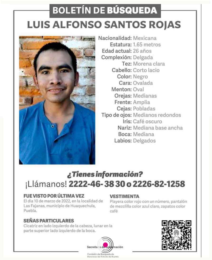El joven de 26 años desapareció en la localidad de Las Fajanas, en municipio de Huaquechula.