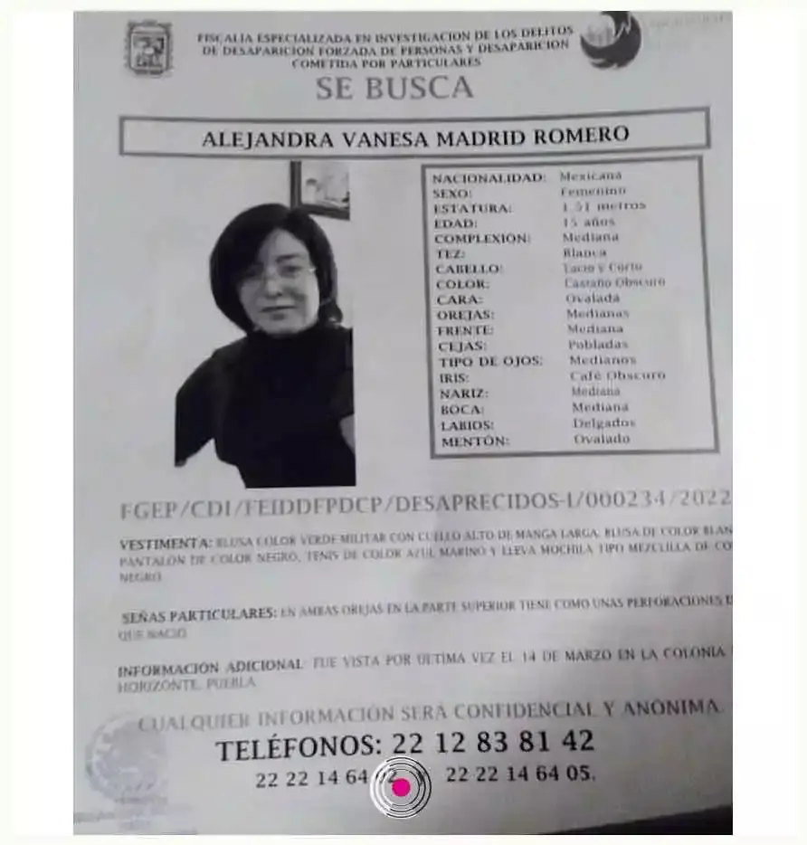 Adolescentes reportados como desaparecidos.