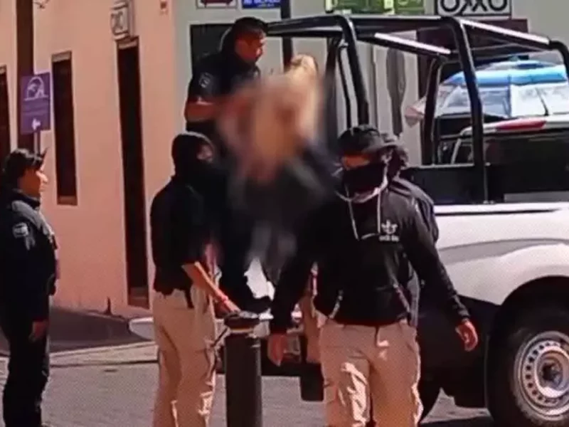 En Pirámide de Cholula detienen a encuerado.