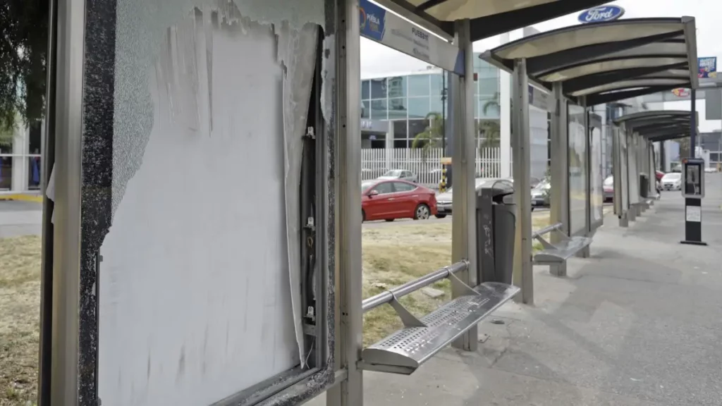 Paraderos de transporte en Puebla.