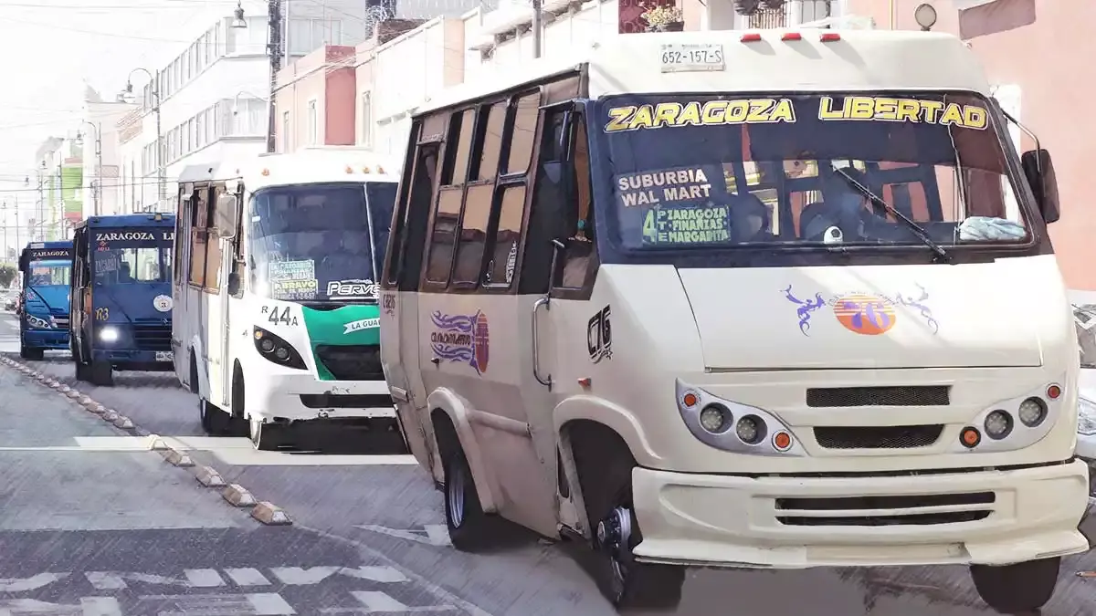 Transporte público en Puebla.