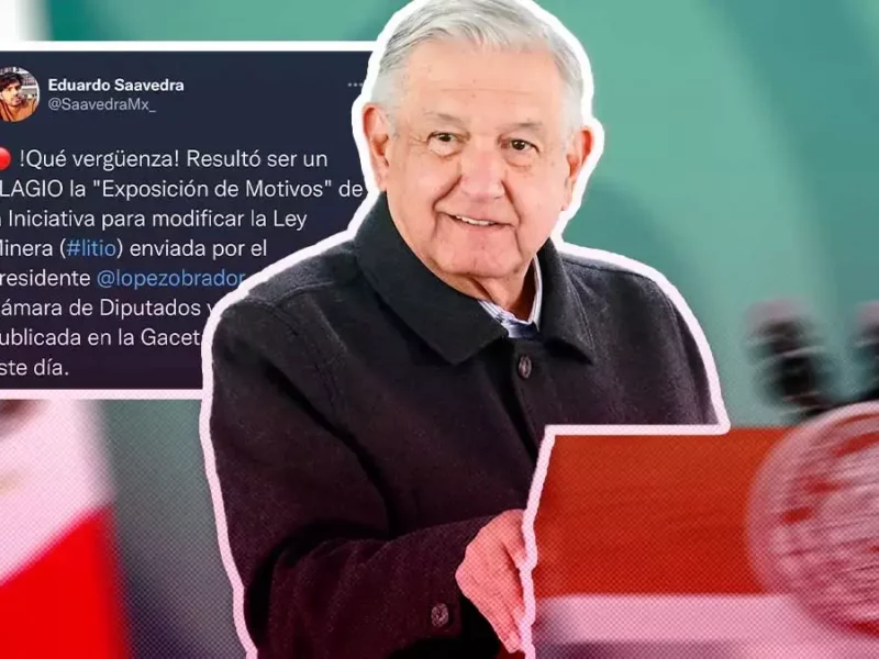 López Obrador se plagió la Ley Minera del texto