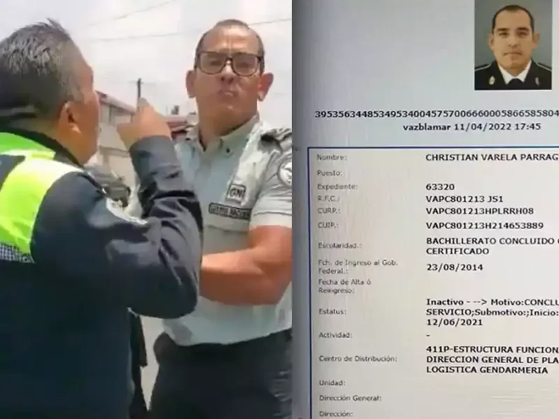Christian Varela Paraguirre sólo estuvo 7 años en la Guardia Nacional.
