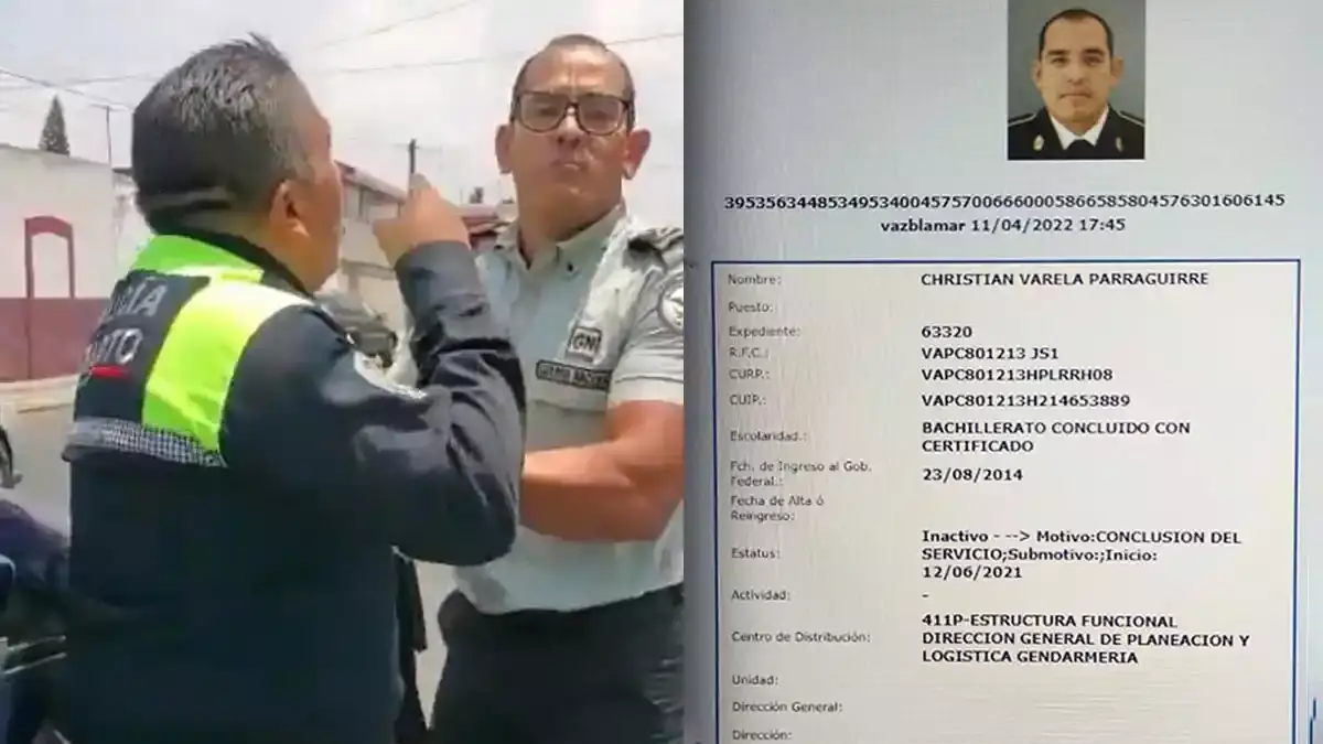 Christian Varela Paraguirre sólo estuvo 7 años en la Guardia Nacional.
