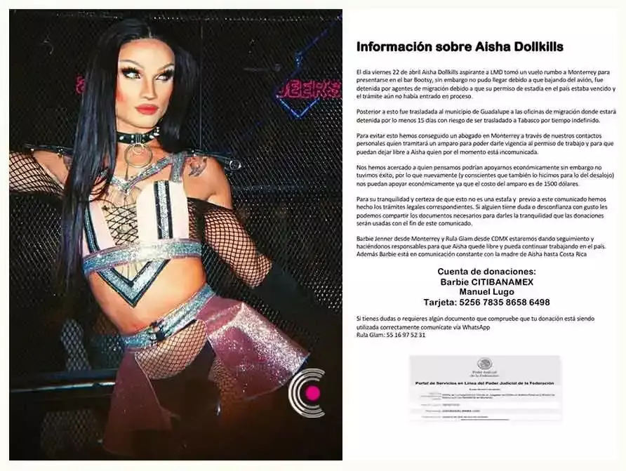 Aisha Dollkills, drag queen costarricense.