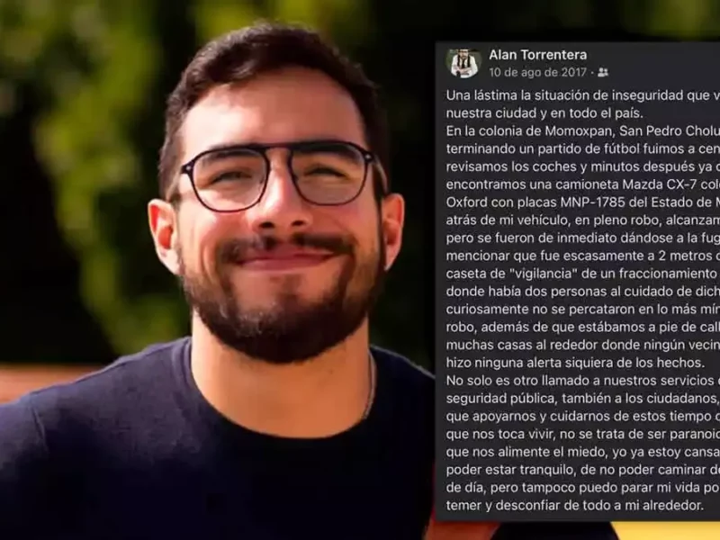 Alan Torrentera, víctima de robo.