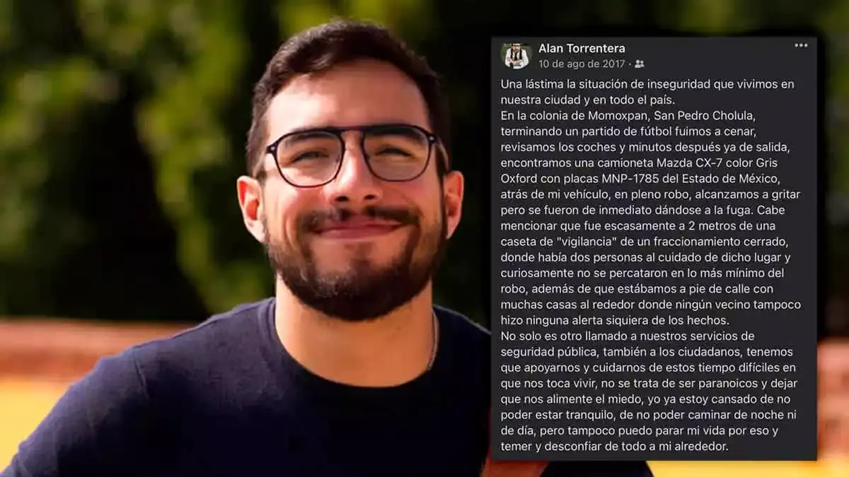Alan Torrentera, víctima de robo.