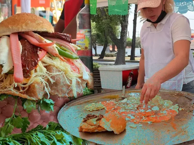 Prueba la cemita de chalupas en la feria cemita.