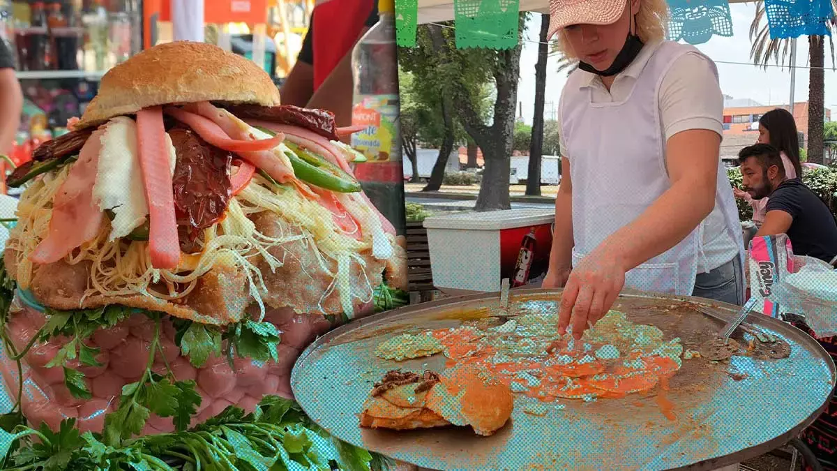 Prueba la cemita de chalupas en la feria cemita.