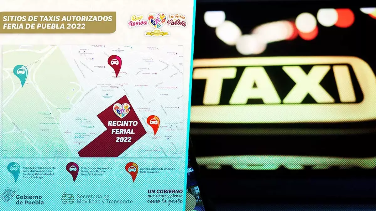 Estos son los sitios de taxis Feria Puebla.