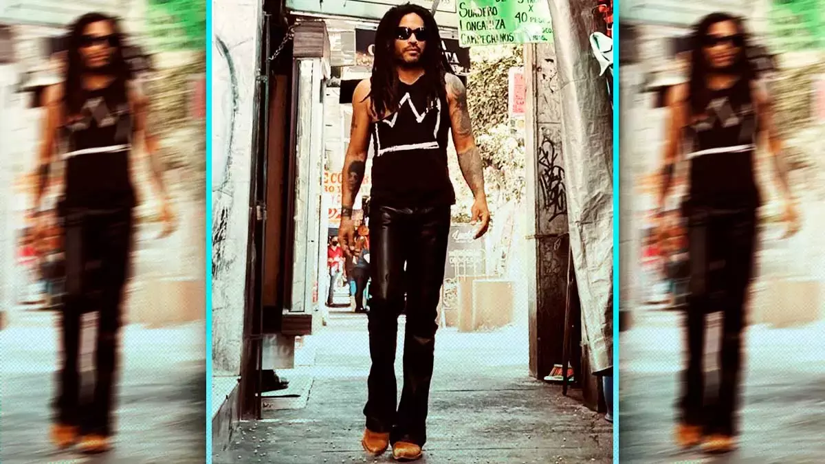 Lenny Kravitz se pase por la Ciudad de México.